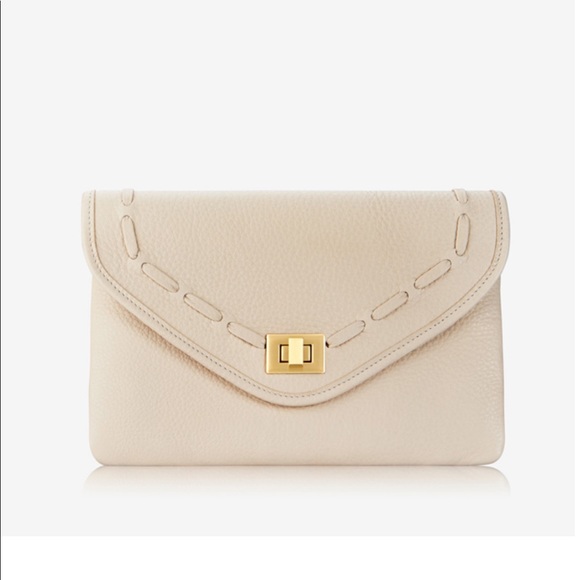 GiGi New York Handbags - NEW Gigi New York GEORGIA CLUTCH Ivory Napa Luxe